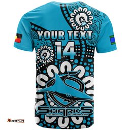 custom text and number sharks rugby naidoc 2023 t shirt for our elders aboriginal