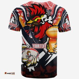 roosters premierships rugby t shirt custom go roosters super champion claw scratch aboriginal culture t shirt