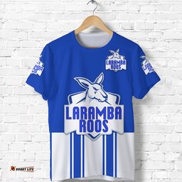 laramba roos football club t shirt kangaroos original blue
