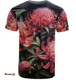 Amazing Aussie Australia Waratah T-shirt - Red Waratah Flowers Fine Art Ver3 T-shirt