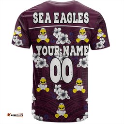 Amazing Aussie Manly Warringah Sea Eagles T-Shirt - Manly Warringah Sea Eagles With Maori Patterns T-Shirt
