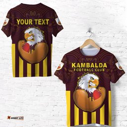 custom personalised kambalda football club t shirt goldfields football indigenous eagles
