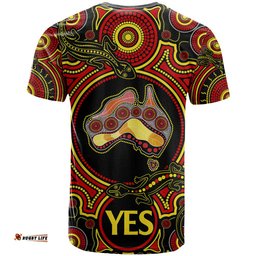 personalised australia vote yes t shirt indigenous voice 2023 maps to parliament australia