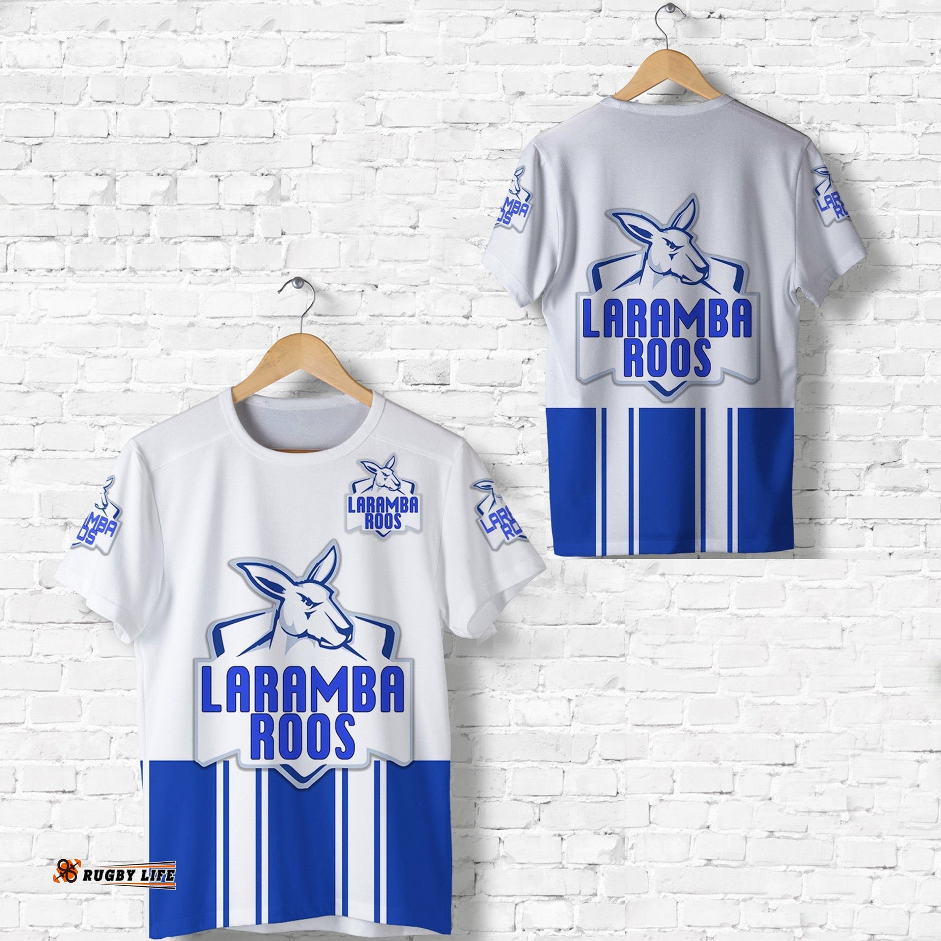 laramba roos football club t shirt kangaroos original white