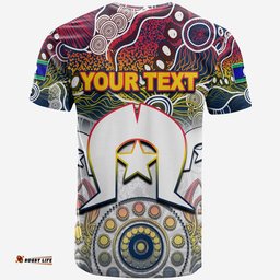 custom personalised crows australian football torres strait islanders mix aboriginal t shirt