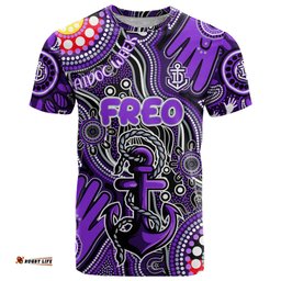 personalised naidoc week 2024 fremantle dockers freo t shirt australian aboriginal hand painting dt02