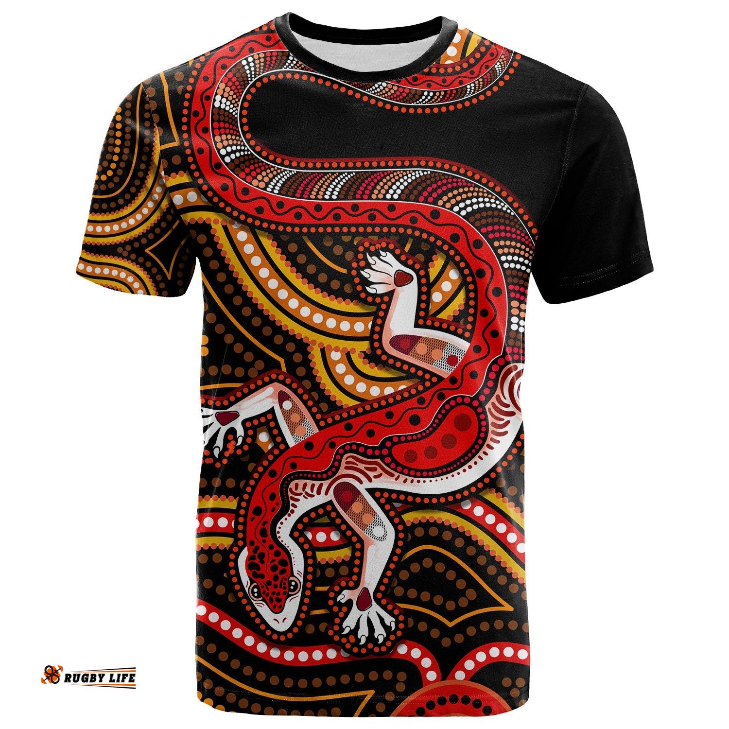 custom personalised aboriginal art lizard t shirt you are number one