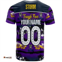 Amazing Aussie Melbourne Storm T-Shirt - Eat Sleep Repeat With Tropical Patterns