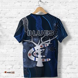 custom personalised carlton t shirt blues free style indigenous
