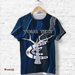 custom personalised carlton t shirt blues free style indigenous