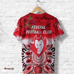 federal football club anzac t shirt indigenous vibes
