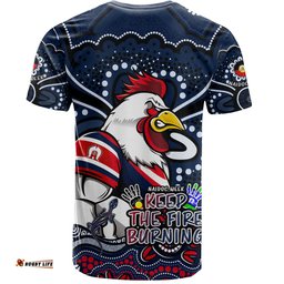 Amazing Aussie Sydney Roosters T-Shirt Aboriginal Inspired Naidoc Week Custom For Die Hard Fan Supporters