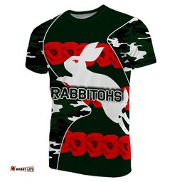 rabbitohs t shirt aboriginal anzac day army style