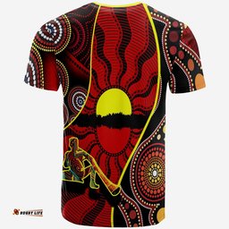 t shirt australia aboriginal dots with didgeridoo