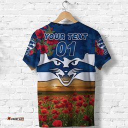 custom personalised geelongcats anzac t shirt poppy vibes