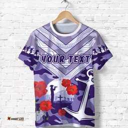custom personalised freo anzac day t shirt fremantle