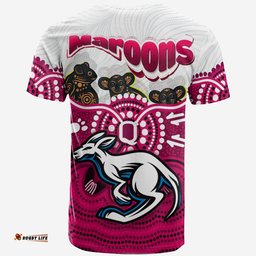maroons rugby aboriginal custom t shirt the cane toads with indigenous koala rlt13