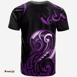 custom personalised aotearoa fern t shirt maori pattern version purple