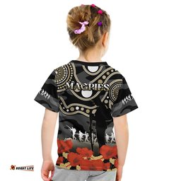 collingwood football anzac 2023 t shirt aboriginal mix poppy camouflage