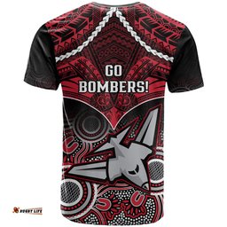 essendon football t shirt bombers aboriginal mix polynesian pattern