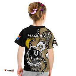 collingwood football naidoc 2023 t shirt magpies for our elders indigenous art