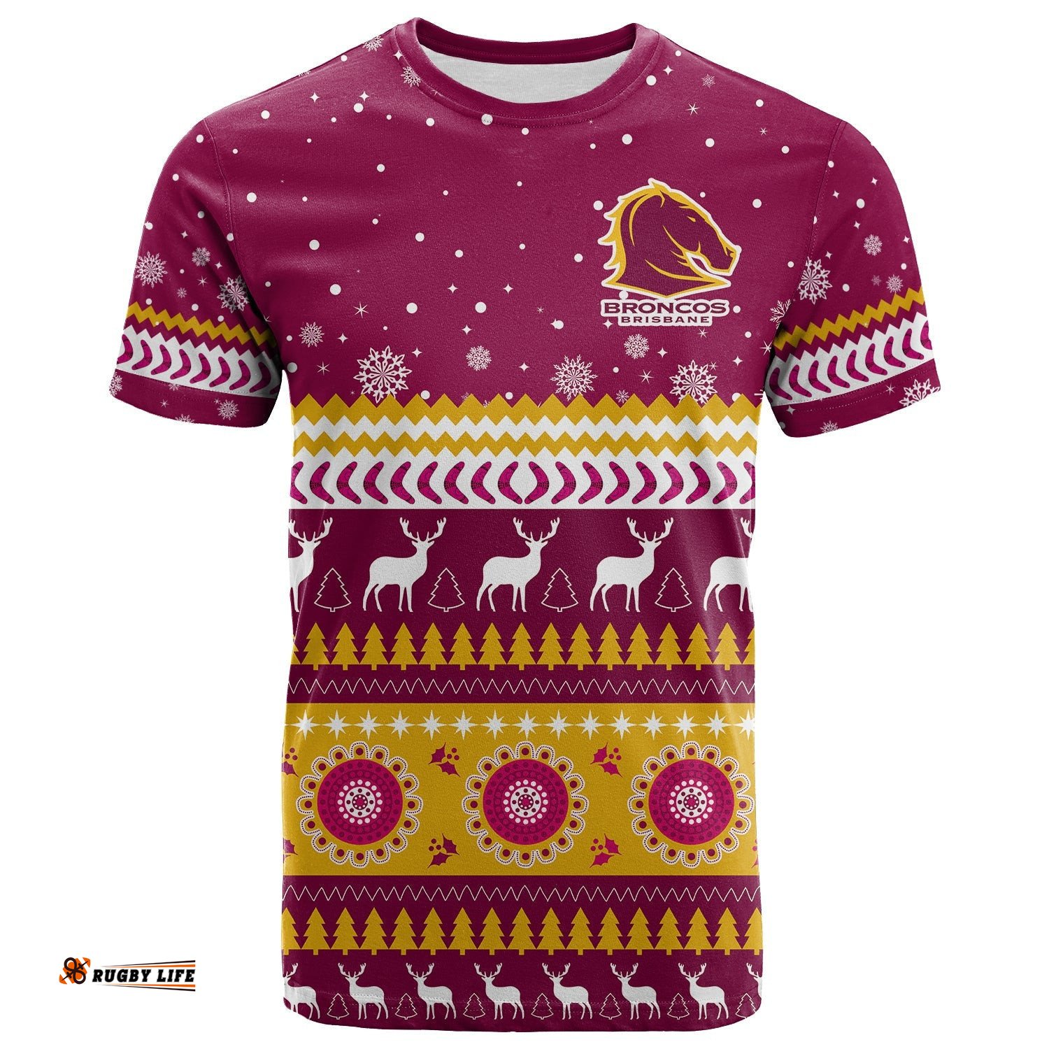 broncos aboriginal t shirt christmas brisbane