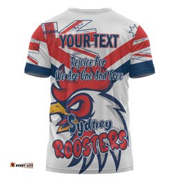 Amazing Aussie Sydney Roosters T-Shirt - Happy Australia Day We Are One And Free V2