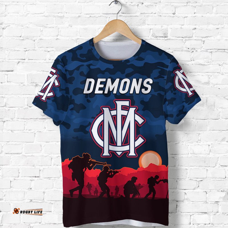 melbourne demons anzac t shirt simple style
