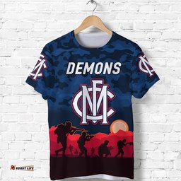 melbourne demons anzac t shirt simple style