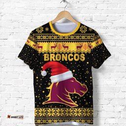 brisbane t shirt broncos christmas unique vibes black