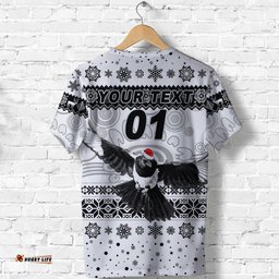 custom personalised yuendumu magpies football club t shirt christmas simple style white