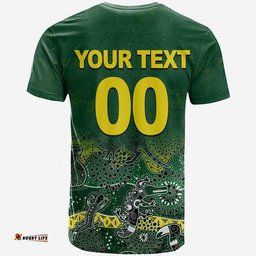 custom personalised and number australia aboriginal t shirt rugby world cup