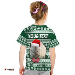 custom personalised australian wombat christmas vibe with aboriginal dot painting style t shirt