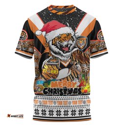 Amazing Aussie Wests Tigers Christmas Custom T-shirt - Tigers Santa Aussie Big Things T-shirt