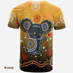 custom personalised koala indigenous t shirt aboriginal aussie