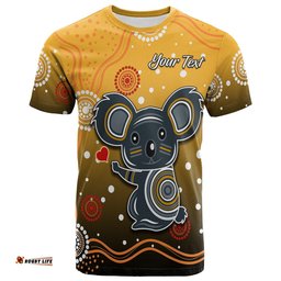 custom personalised koala indigenous t shirt aboriginal aussie