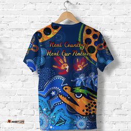 custom personalised parramatta t shirt eels indigenous naidoc heal country! heal our nation blue