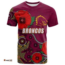 custom personalised anzac day nrl broncos army mix aboriginal t shirt