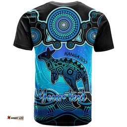 personalised australia aries kangaroo zodiac t shirt auz astrology aboriginal aqua