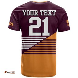 custom personalised 2023 brisbane broncos nrl t shirt