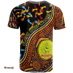 custom text tshirt aboriginal style flag black live matter