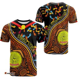 custom text tshirt aboriginal style flag black live matter