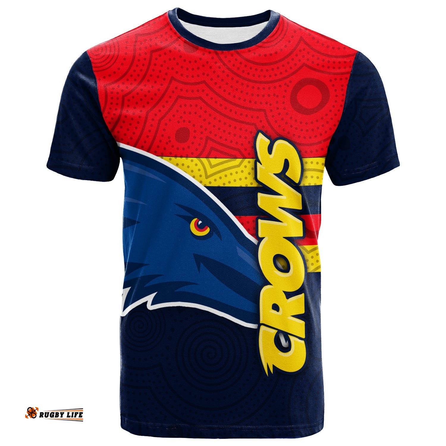 custom personalised adelaide crows t shirt aboriginal dot painting
