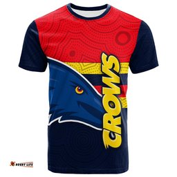 custom personalised adelaide crows t shirt aboriginal dot painting