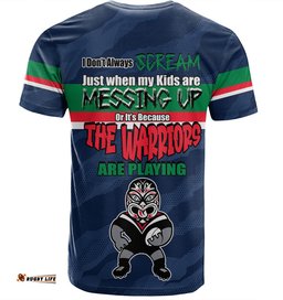 Amazing Aussie New Zealand Warriors Mother's Day T-Shirt - Screaming Mom and Crazy Fan