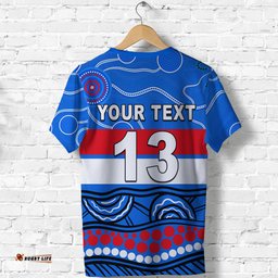 custom personalised bulldogs indigenous t shirt western football custom text and number