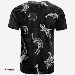 aboriginal art t shirt animals australia version black
