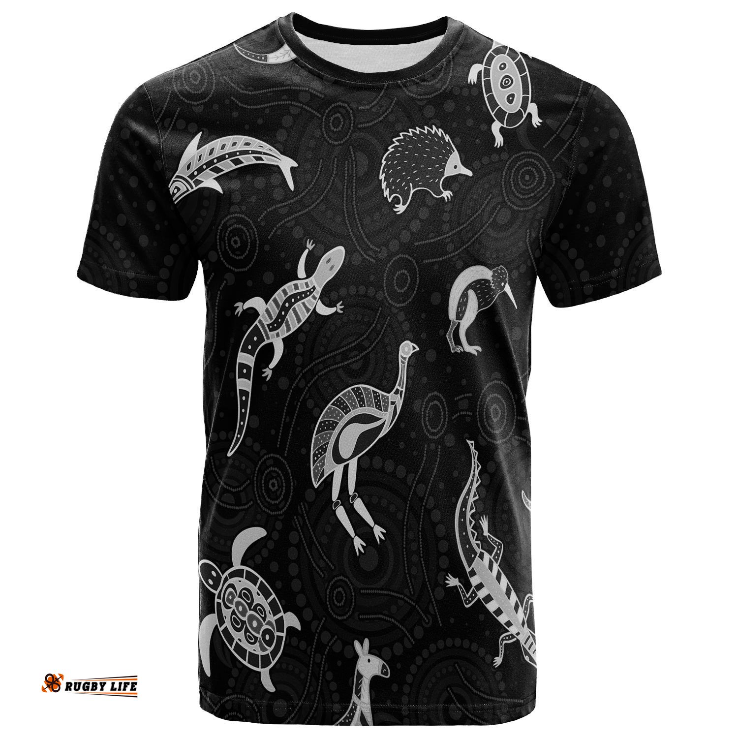 aboriginal art t shirt animals australia version black