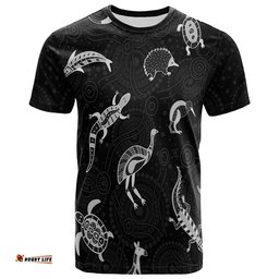 aboriginal art t shirt animals australia version black