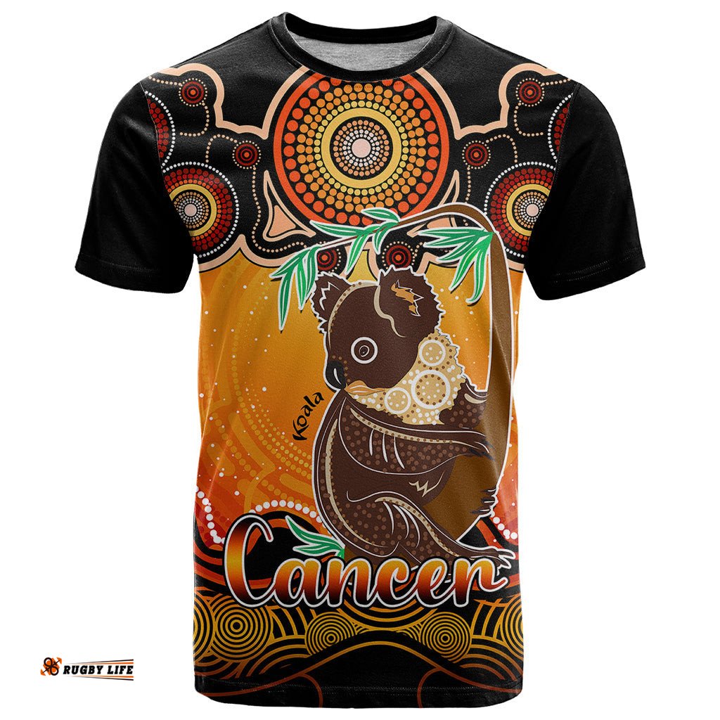personalised australia cancer koala zodiac t shirt auz astrology aboriginal red